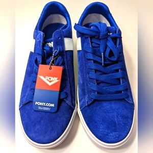 Pony, size 8, EUR 39, blue suede sneakers, new, never worn.